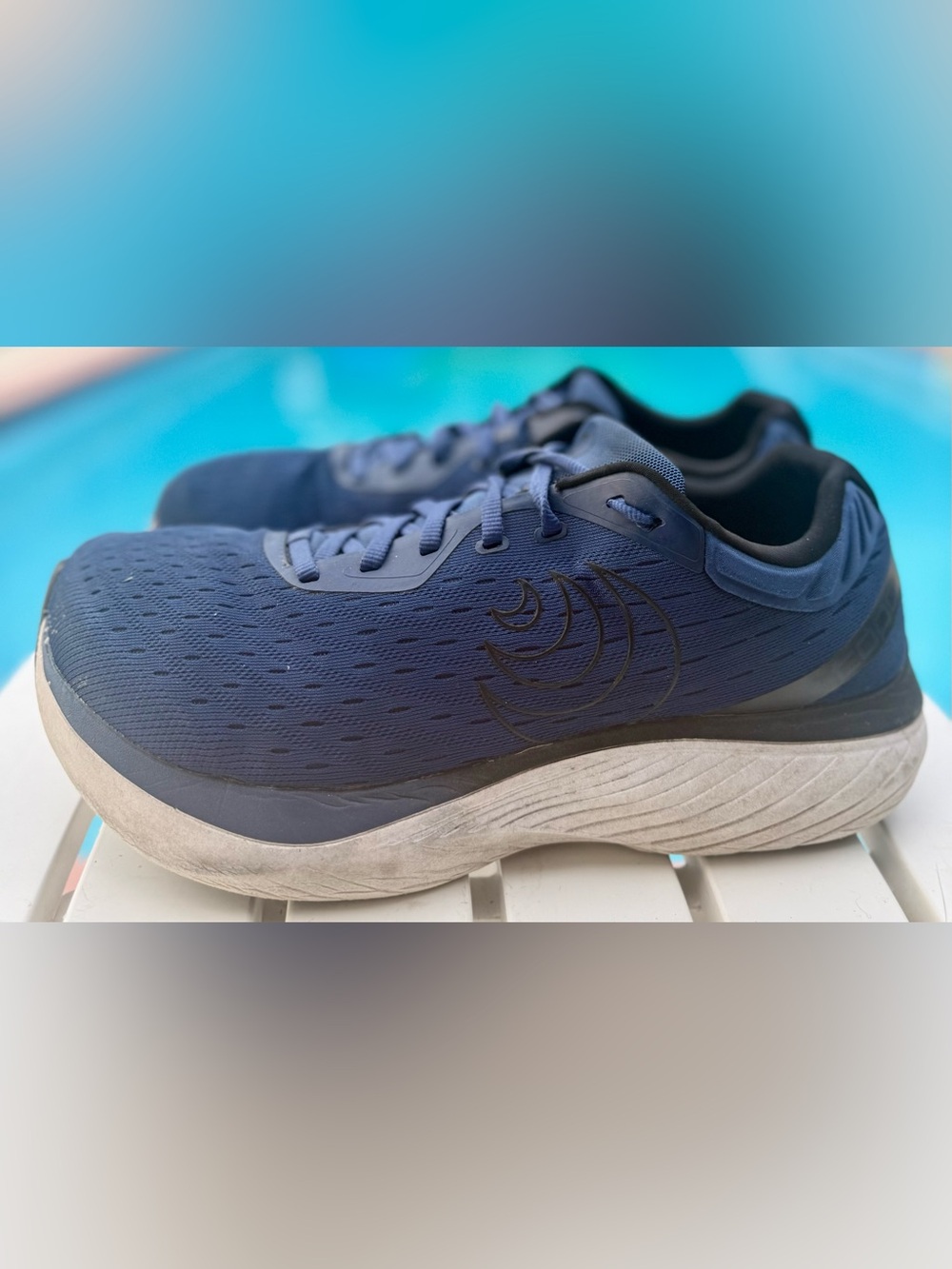 Topo Athletic Atmos Shoes Navy Blue Comfort Road Running Mens 11 Wide